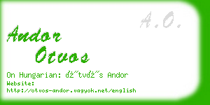 andor otvos business card
